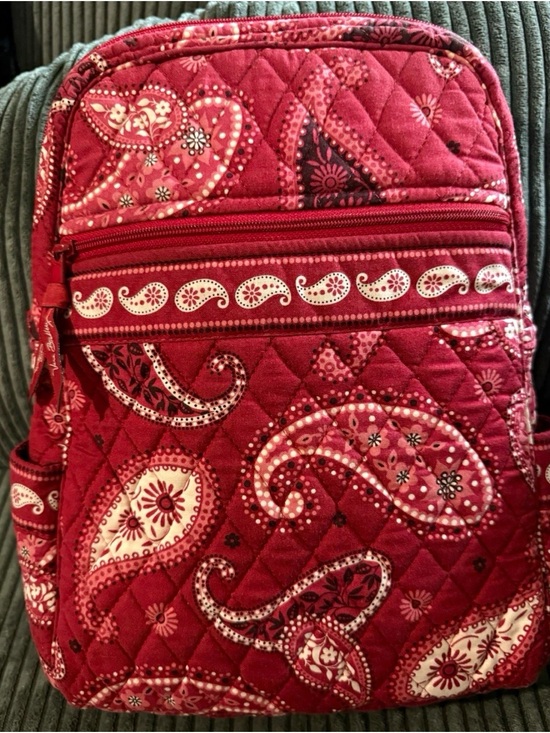 Vera Bradley Handbags - Vera Bradley Quilted Paisley Backpack in Deep Red